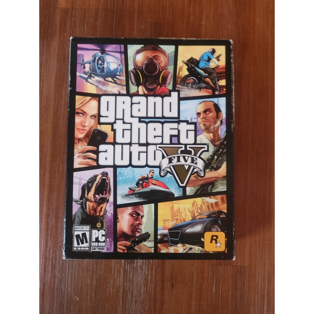 Grand Theft Auto V, Rockstar Games, PC (Disc 1 to 7) original‎ poster included